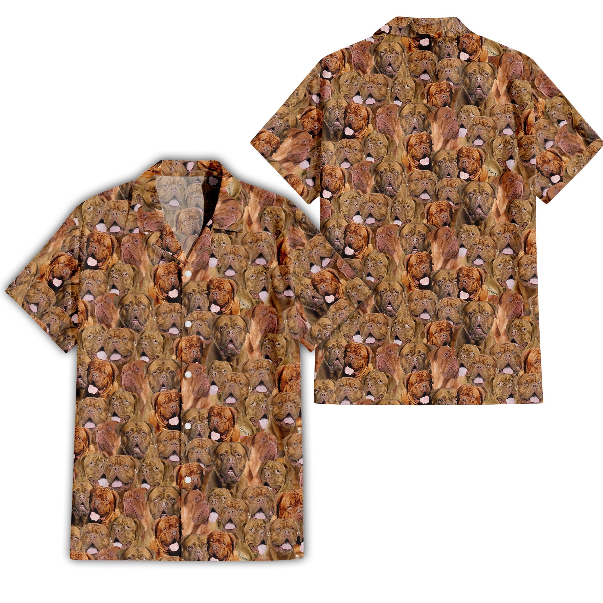 Dogue De Bordeaux Full Face Hawaiian Shirt & Shorts