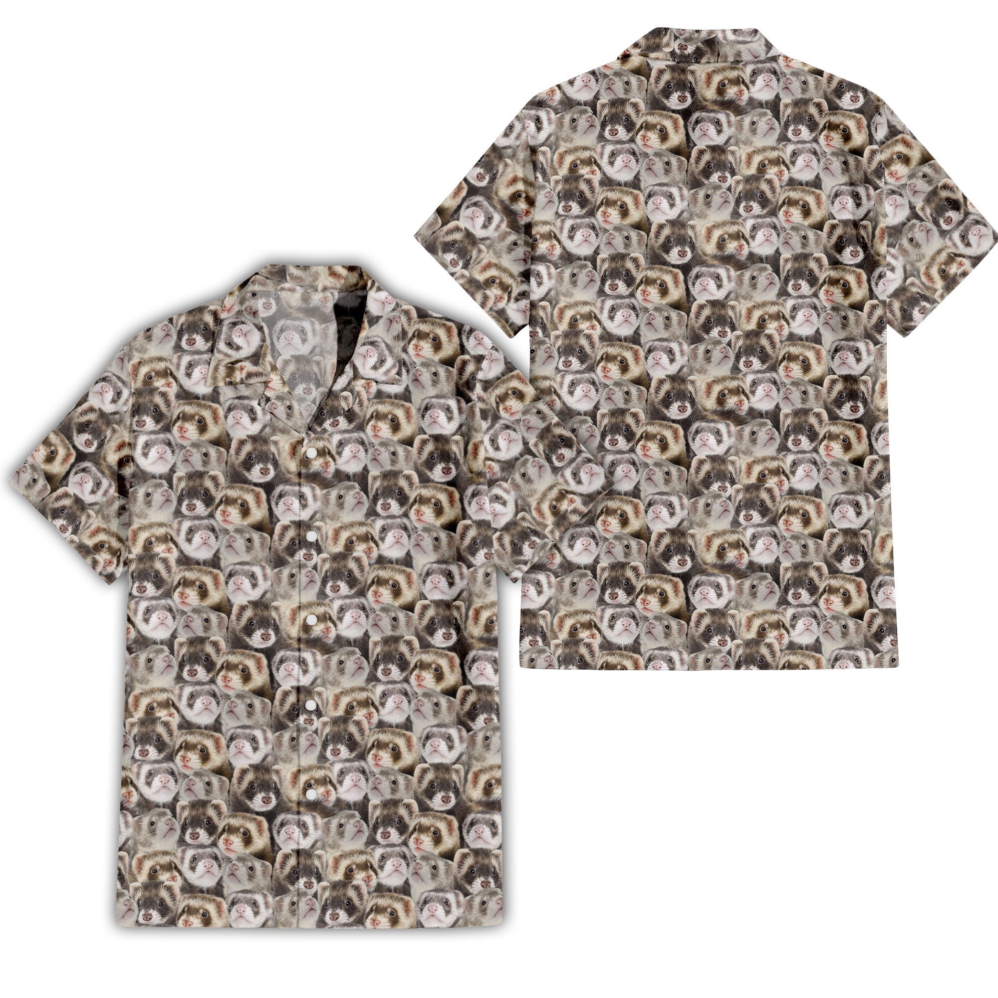 Ferret Full Face Hawaiian Shirt & Shorts
