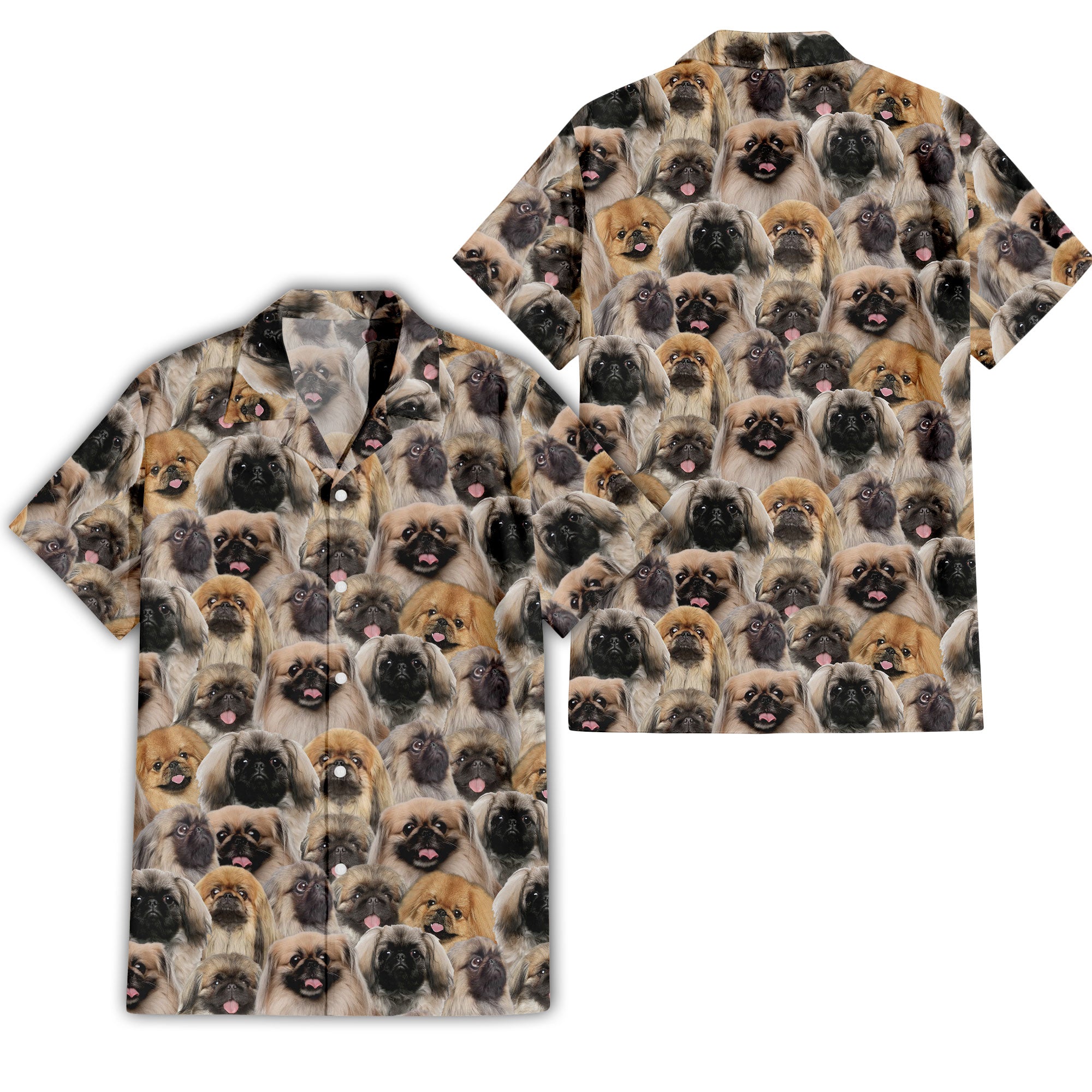 Pekingese Full Face Hawaiian Shirt & Shorts