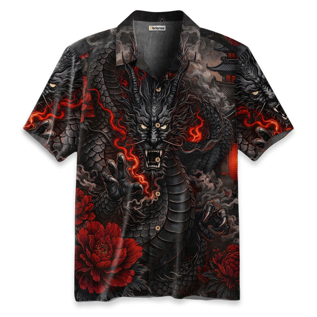 Chrisraw Shadow Fire Dragon Hawaiian Shirt – Chrisraw Store