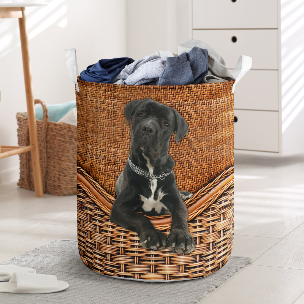 Cane Corso Rattan Texture Laundry Basket