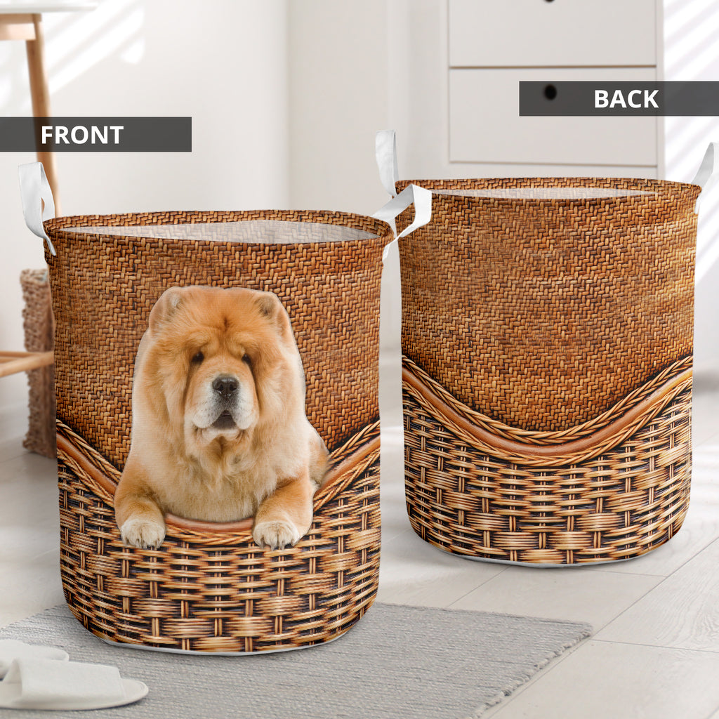 Chow Chow Rattan Texture Laundry Basket