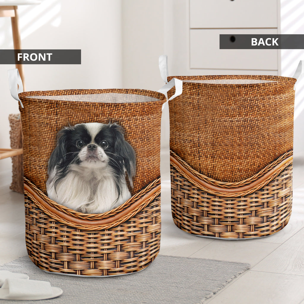 Japanese Chin Rattan Texture Laundry Basket