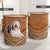 Old English Sheepdog Rattan Texture Laundry Basket