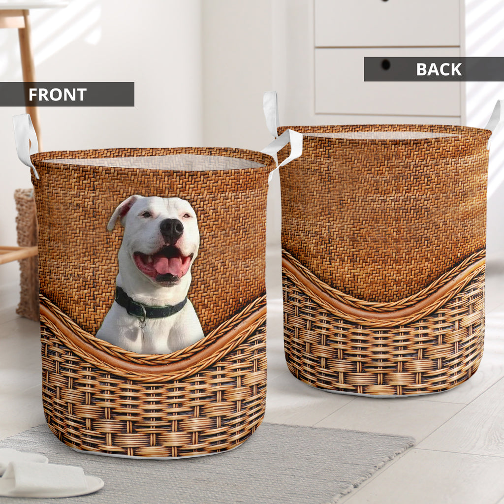 Pitbull Rattan Texture Laundry Basket 2