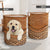 Puppy Labrador Rattan Texture Laundry Basket