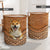 Shiba Inu Rattan Texture Laundry Basket