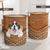 Puppy St.Bernard Rattan Texture Laundry Basket