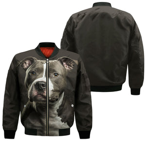 American Staffordshire Terrier AI - Unisex 3D Graphic Bomber Jacket
