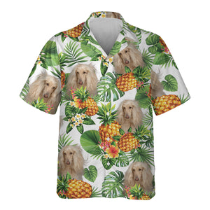 Afghan Hound - Tropical Pattern Hawaiian Shirt
