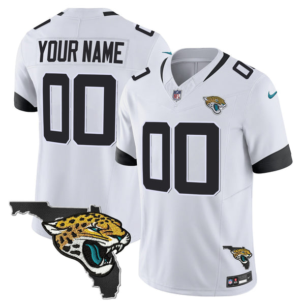 Jacksonville Jaguars Florida Patch Vapor Custom Jersey - All Stitched