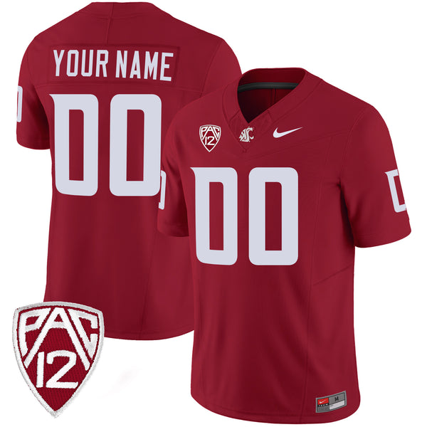 Washington State Cougars Vapor Limited Custom Jersey - All Stitched