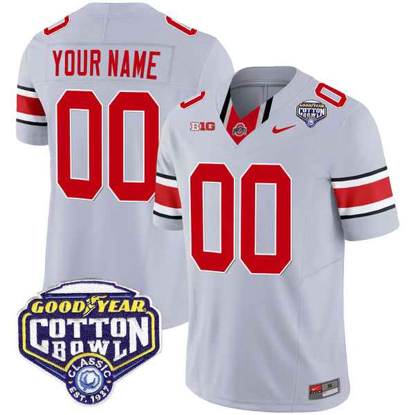 Ohio State Buckeyes Cotton Bowl Patch Vapor Limited Custom Jersey - All Stitched