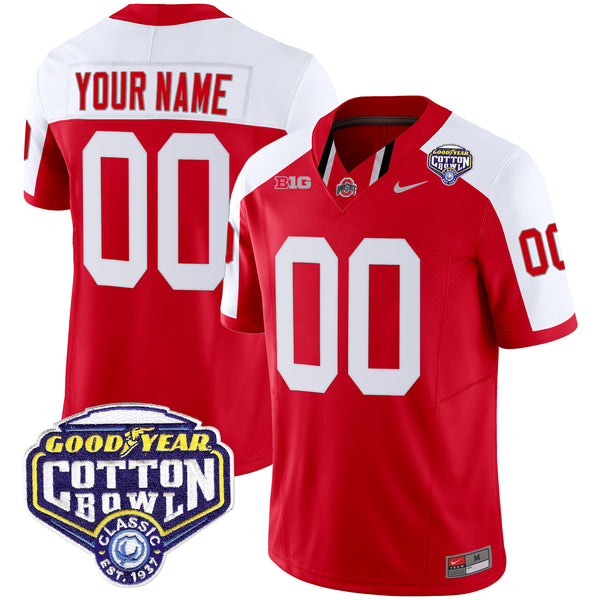 Ohio State Buckeyes Cotton Bowl Patch Vapor Limited Custom Jersey - All Stitched