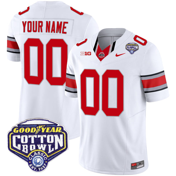 Ohio State Buckeyes Cotton Bowl Patch Vapor Limited Custom Jersey - All Stitched