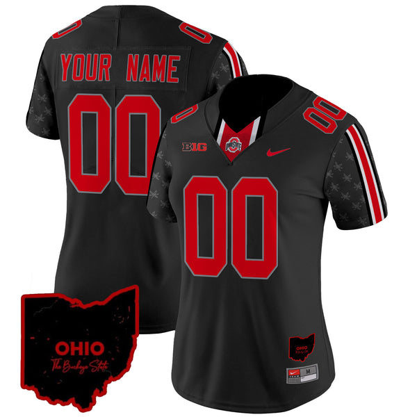 Ohio State Buckeyes 2024 Home Patch Vapor Limited Custom Jersey - All Stitched
