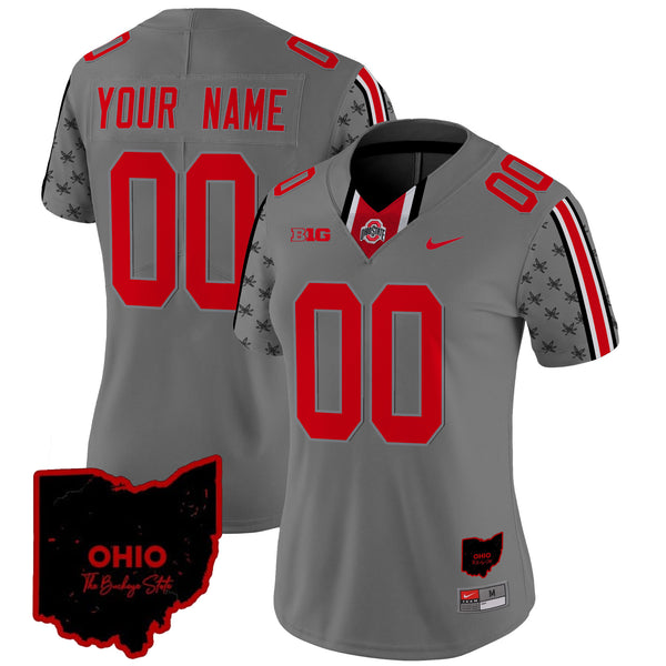 Ohio State Buckeyes 2024 Home Patch Vapor Limited Custom Jersey - All Stitched