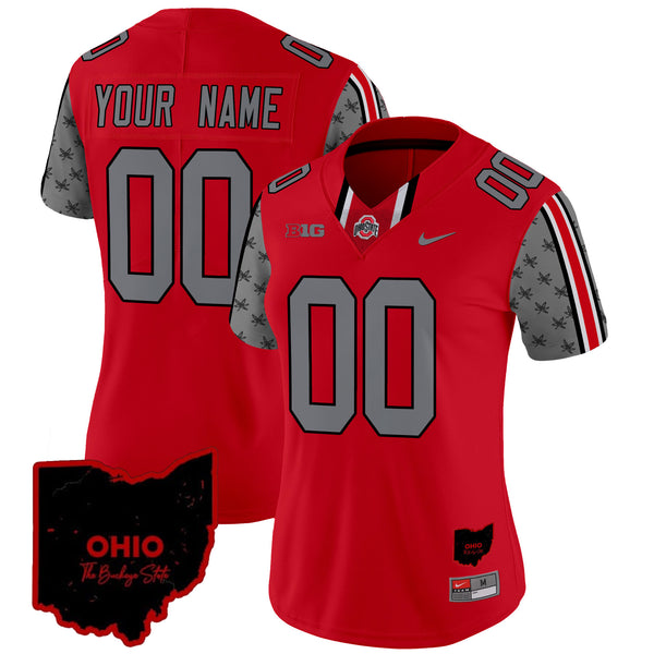 Ohio State Buckeyes 2024 Home Patch Vapor Limited Custom Jersey - All Stitched