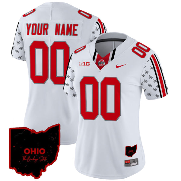 Ohio State Buckeyes 2024 Home Patch Vapor Limited Custom Jersey - All Stitched