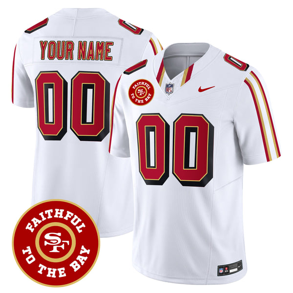 49ers Faithful To The Bay Patch Vapor Limited Custom Jersey V9 - All Stitched