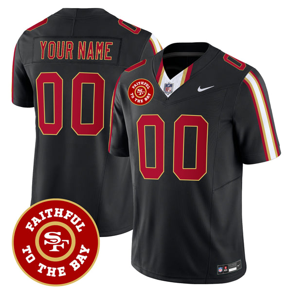 49ers Faithful To The Bay Patch Vapor Limited Custom Jersey V9 - All Stitched