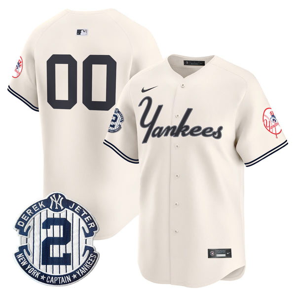 Yankees Throwback Vapor Premier Limited Custom Jersey V2 - All Stitched