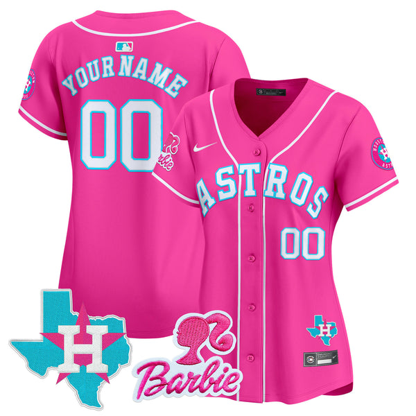 Astros Barbie Patch Vapor Premier Limited Custom Jersey - All Stitched