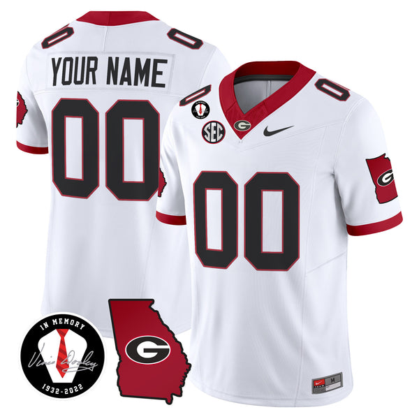 Georgia Bulldogs 2025 Vapor Limited Custom Jersey V3 - Georgia Map - All Stitched