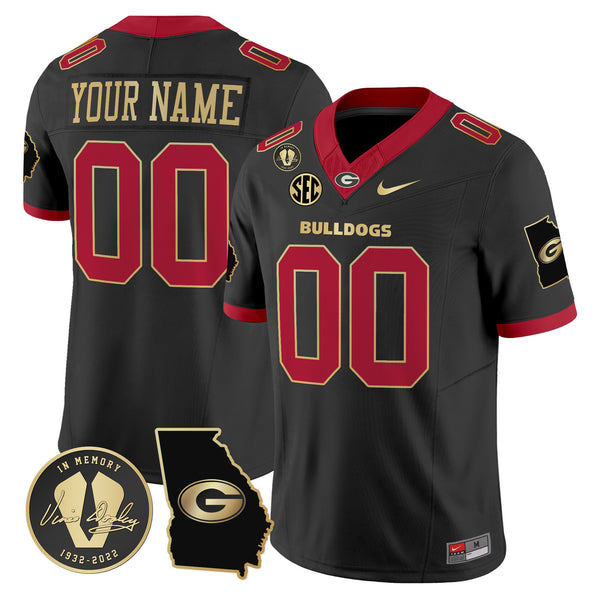 Georgia Bulldogs 2025 Vapor Limited Custom Jersey V3 - Georgia Map - All Stitched