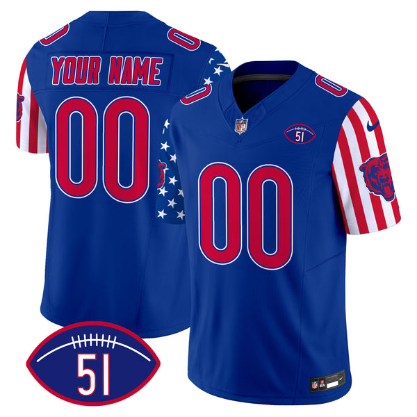 Bears American Style Vapor Limited Custom Jersey - All Stitched