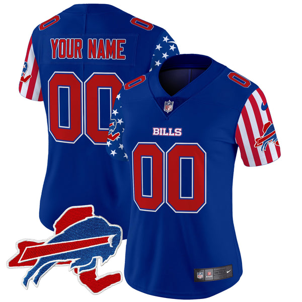 Bills American Style Vapor Limited Custom Jersey - All Stitched