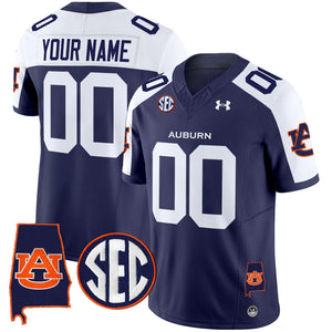 Auburn Tigers 2025 Alabama Patch Vapor Limited Custom Jersey - All Stitched