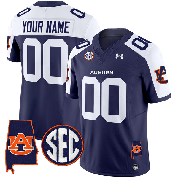 Auburn Tigers 2025 Alabama Patch Vapor Limited Custom Jersey - All Stitched