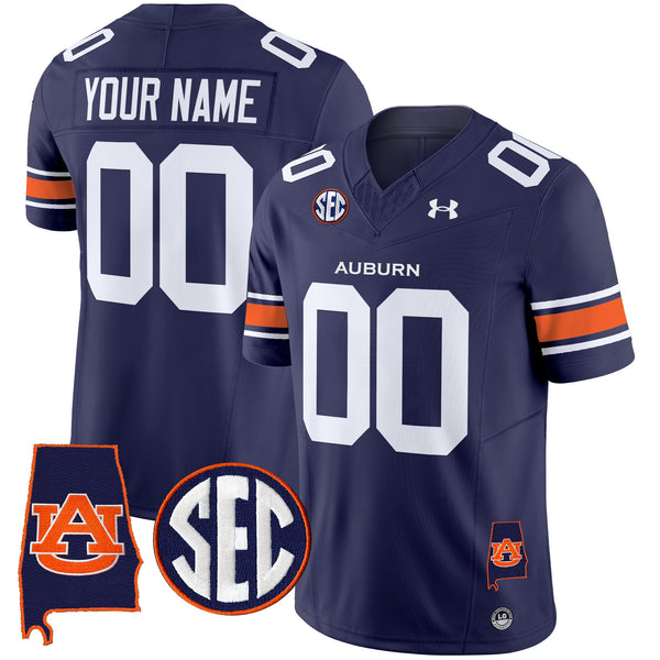 Auburn Tigers 2025 Alabama Patch Vapor Limited Custom Jersey - All Stitched