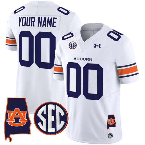 Auburn Tigers 2025 Alabama Patch Vapor Limited Custom Jersey - All Stitched