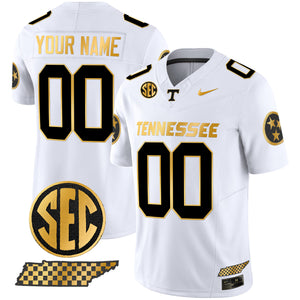Tennessee Volunteers 2024 Gold Vapor Limited Custom Jersey - All Stitched