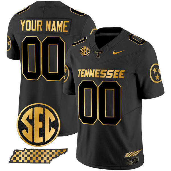 Tennessee Volunteers 2024 Gold Vapor Limited Custom Jersey - All Stitched