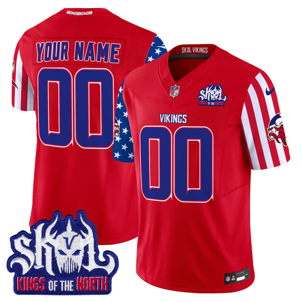 Minnesota Vikings American Style Vapor Limited Custom Jersey - All Stitched