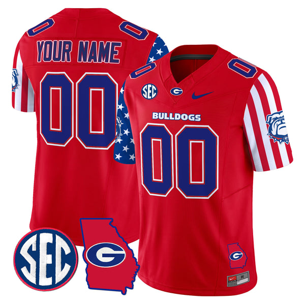 Georgia Bulldogs American Style Vapor Limited Custom Jersey - All Stitched
