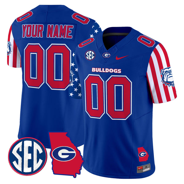 Georgia Bulldogs American Style Vapor Limited Custom Jersey - All Stitched