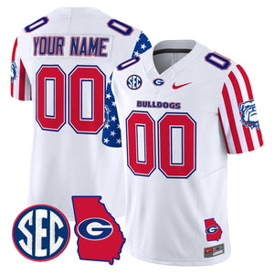 Georgia Bulldogs American Style Vapor Limited Custom Jersey - All Stitched