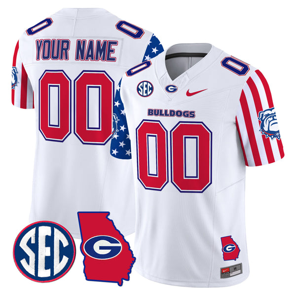 Georgia Bulldogs American Style Vapor Limited Custom Jersey - All Stitched