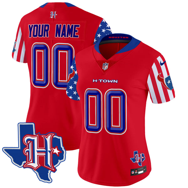 Houston Texans American Style Vapor Limited Custom Jersey - All Stitched