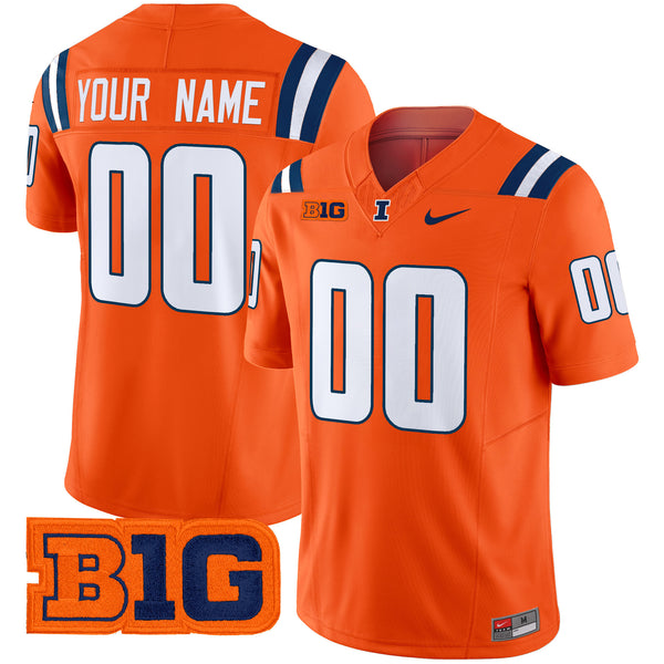 Illinois Fighting Illini 2024 Vapor Limited Custom Jersey - All Stitched