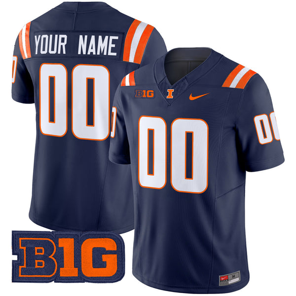 Illinois Fighting Illini 2024 Vapor Limited Custom Jersey - All Stitched