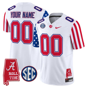 Alabama Crimson Tide American Style Vapor Limited Custom Jersey - All Stitched