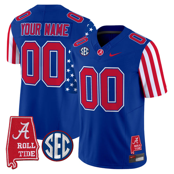 Alabama Crimson Tide American Style Vapor Limited Custom Jersey - All Stitched