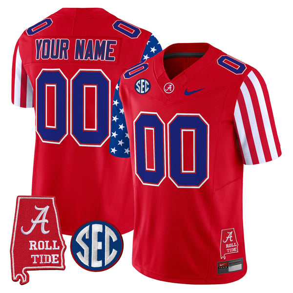 Alabama Crimson Tide American Style Vapor Limited Custom Jersey - All Stitched
