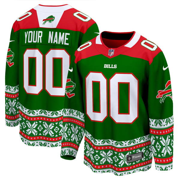 Bills 2024 Christmas Premier Breakaway Custom Jersey - All Printed