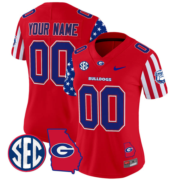 Georgia Bulldogs American Style Vapor Limited Custom Jersey - All Stitched